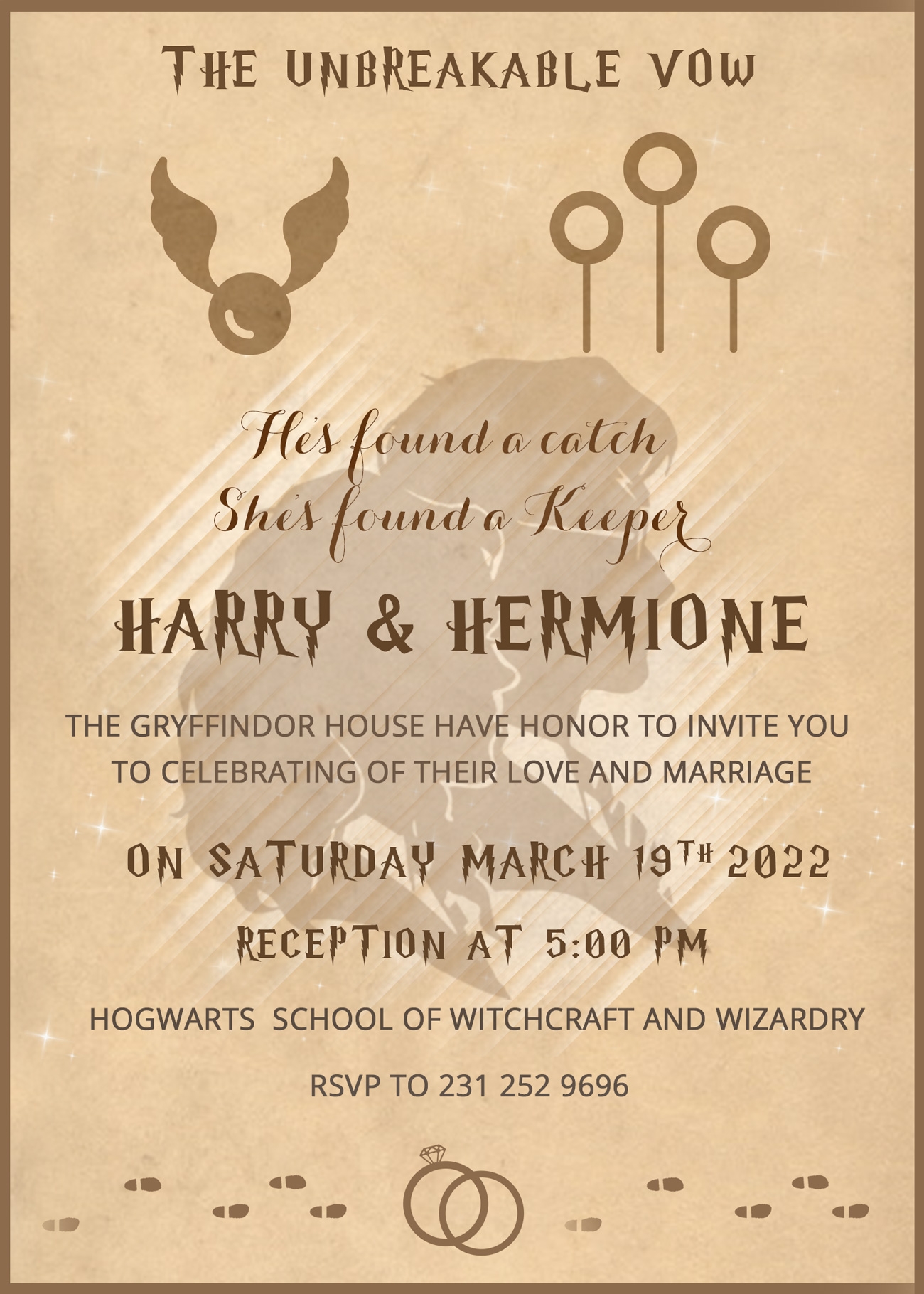 Harry Potter Wedding Invitation Oscarsitosroom