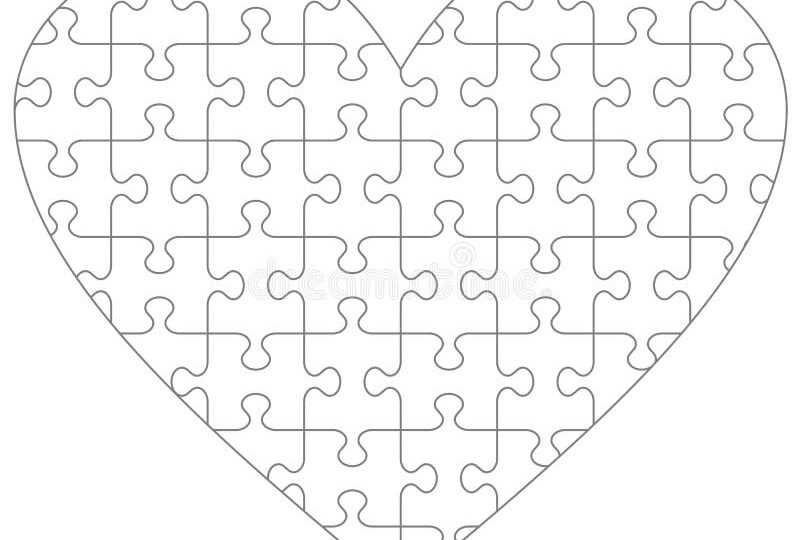 Heart Puzzle Template Stock Illustrations 5 948 Heart Puzzle Template Stock Illustrations Vectors U0026 Clipart Dreamstime