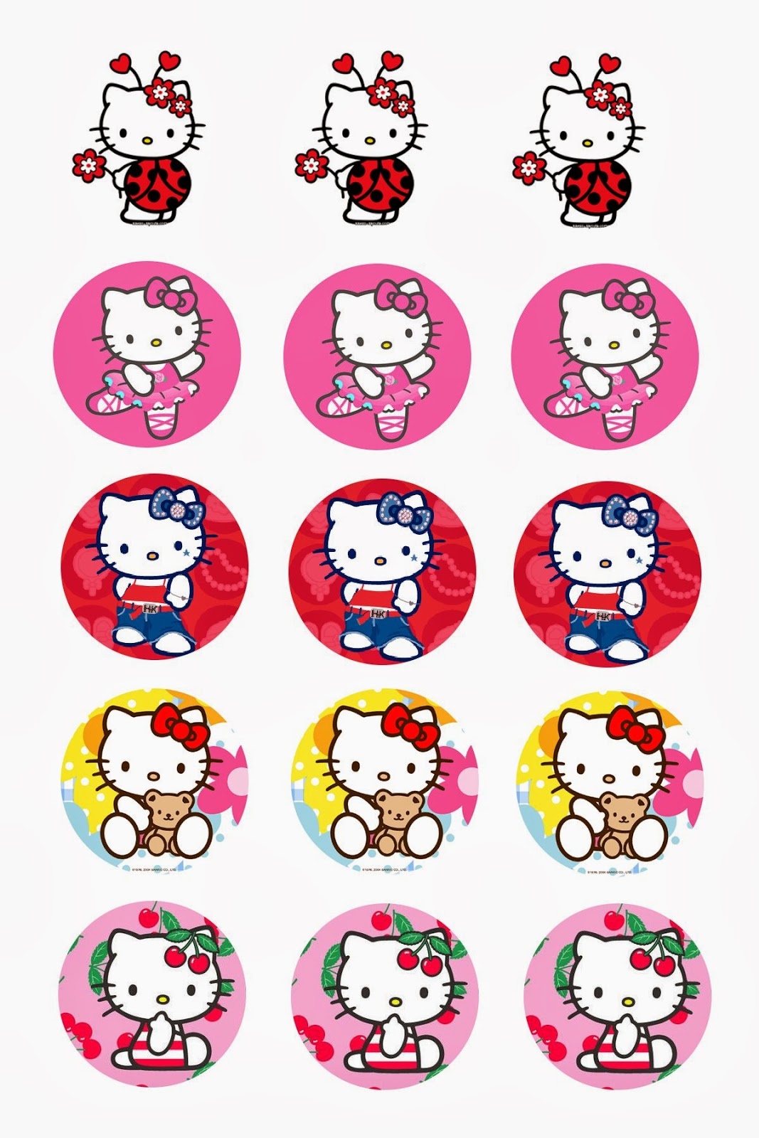 Hello Kitty Party Free Printable Cupcake Toppers Or Labels Oh 