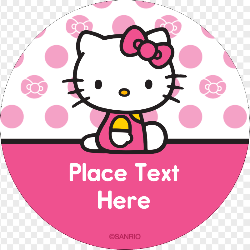 Hello Kitty Text Round Template HD Transparent PNG Citypng