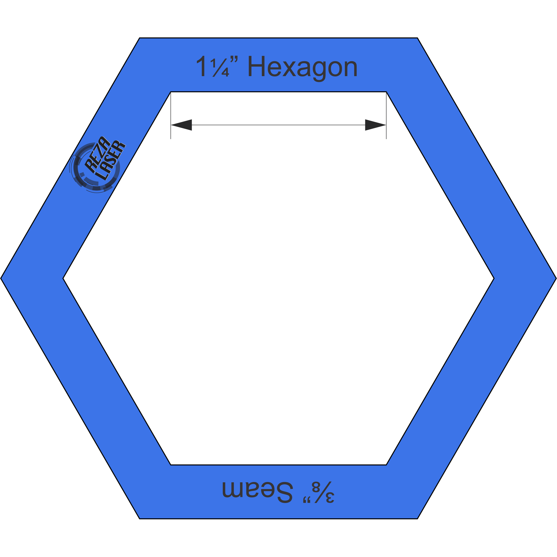 Hexagon 1 1 4 Inch Acrylic Template I SPY With 3 8 Inch Seam Allowance Maree St Clair Quilts