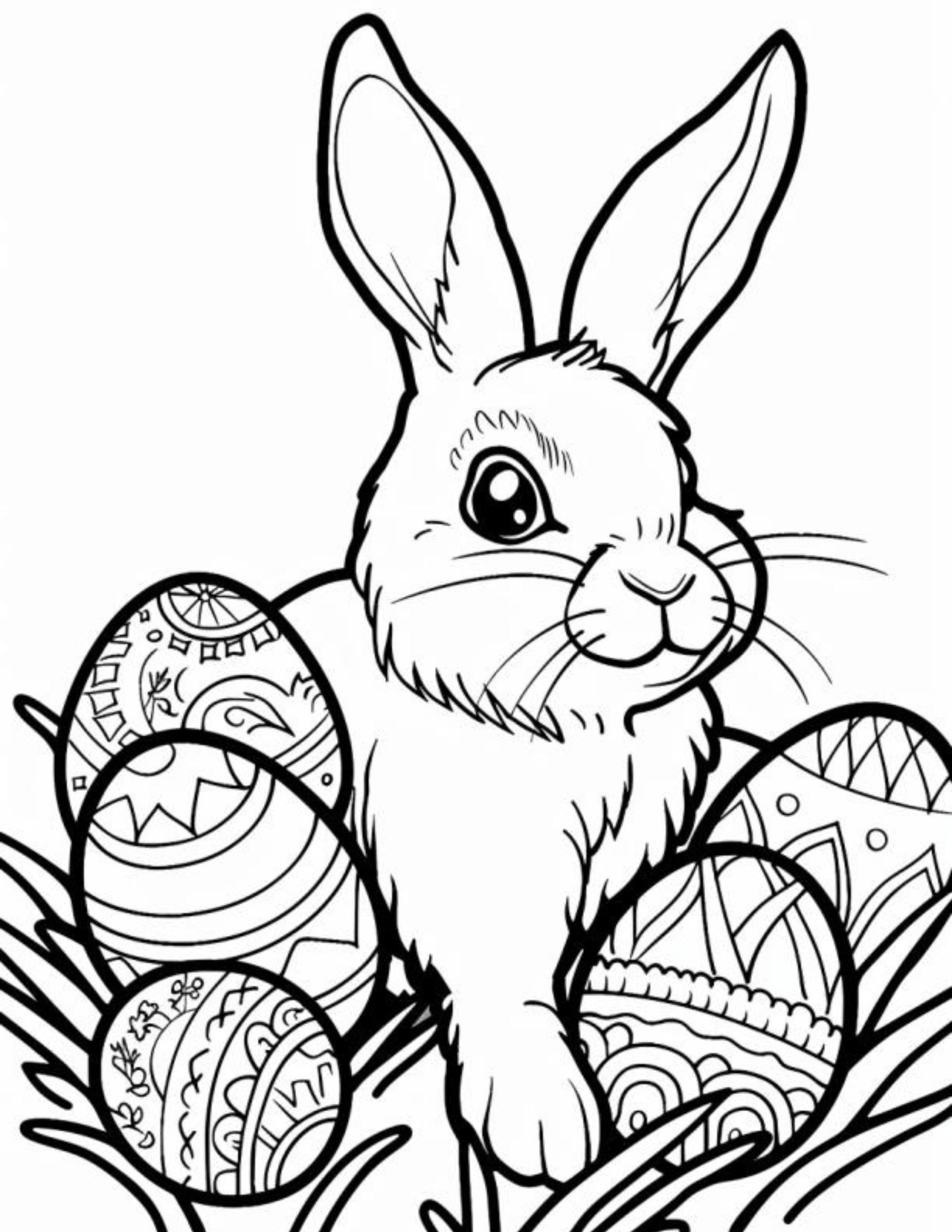 Hop To It Free Printable Easter Bunny Coloring Pages Sew   Hop To It Free Printable Easter Bunny Coloring Pages Sew