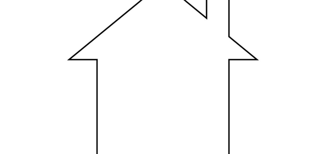 House Templates Free Blank House Shape PDFs