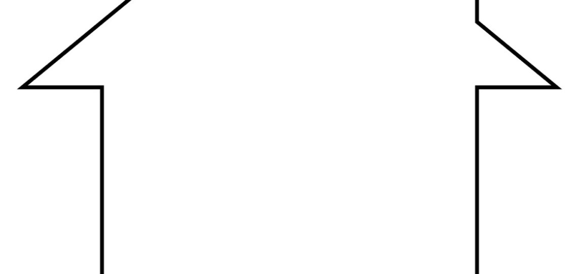 House Templates Free Blank House Shape PDFs