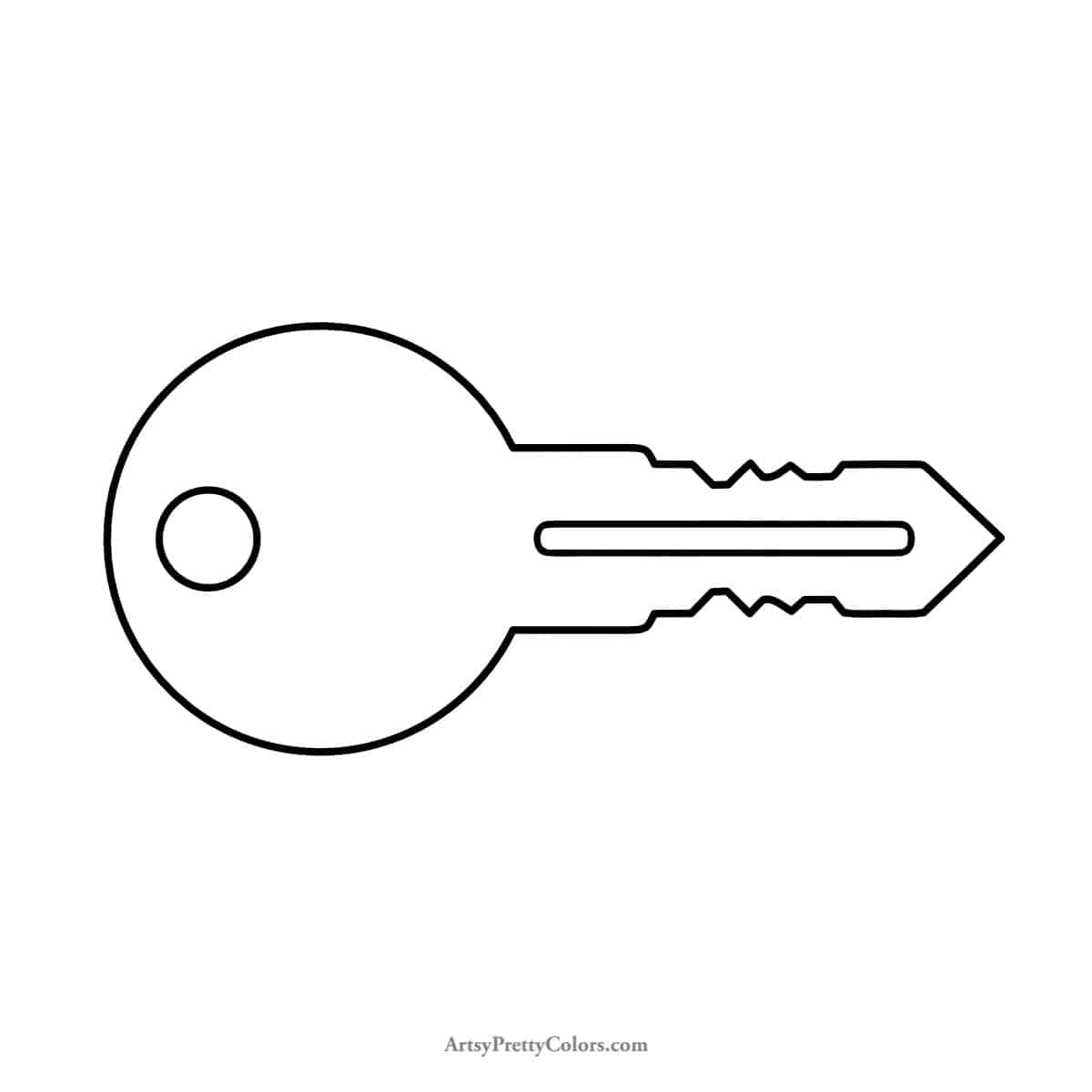 How To Draw A Key In Easy Steps Artsy Pretty Colors How To Draw A Key In Easy Steps Artsy Pretty Colors