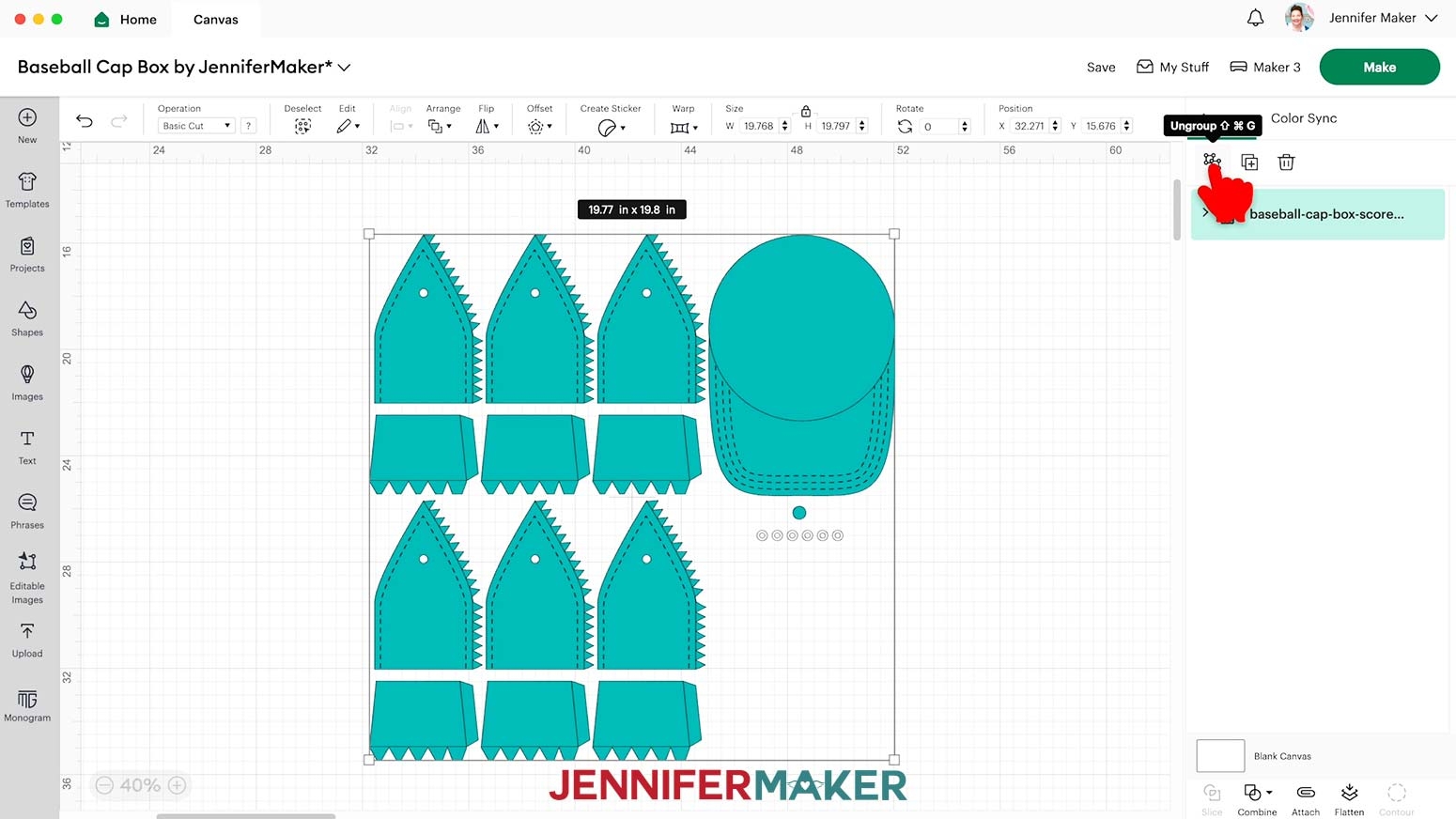 How To Make A 3D Baseball Cap Gift Box Free Hat SVG Jennifer Maker