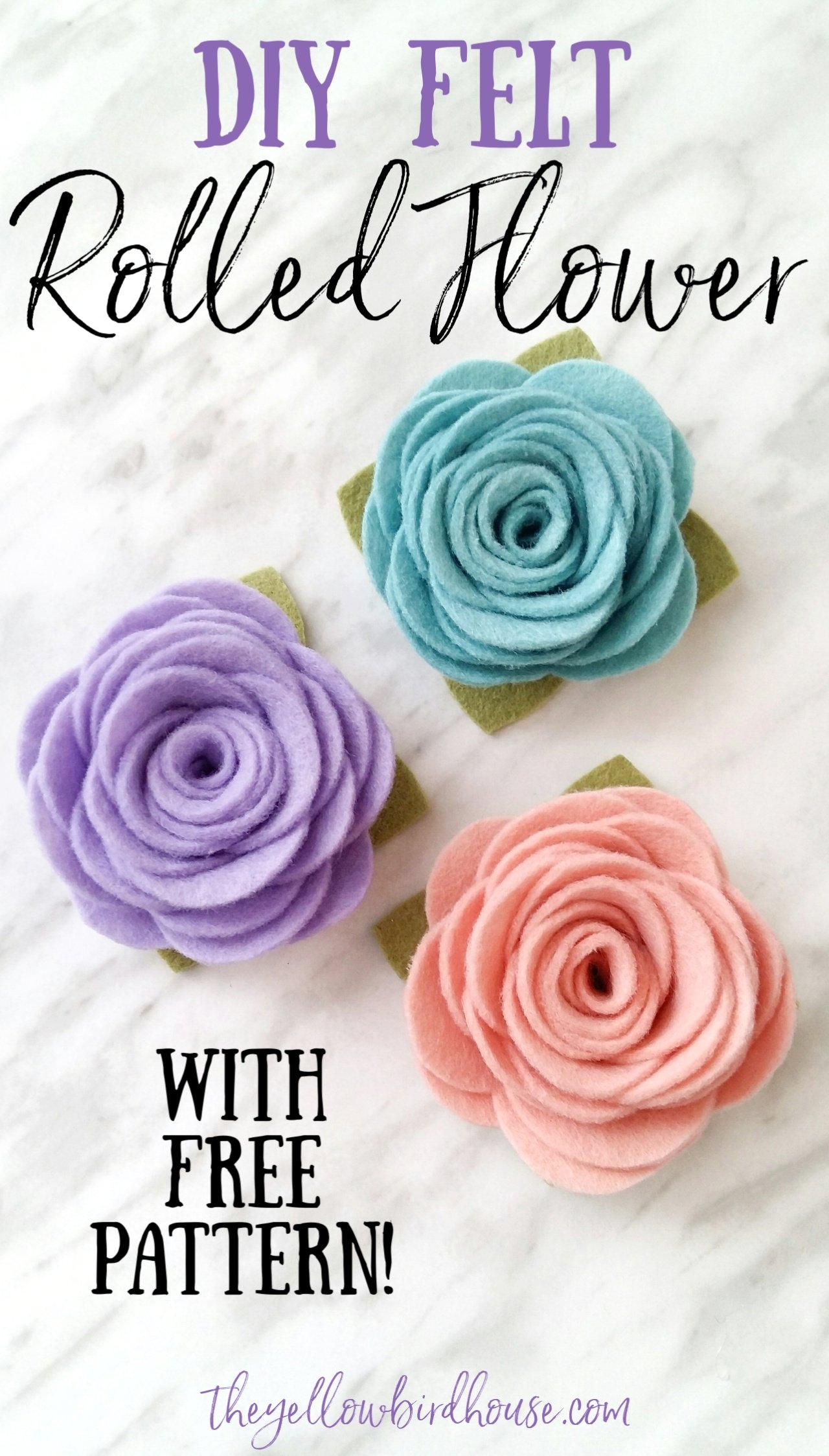 How To Make Felt Flowers DIY With Free Printable Pattern How To Make Felt Flowers DIY With Free Printable Pattern