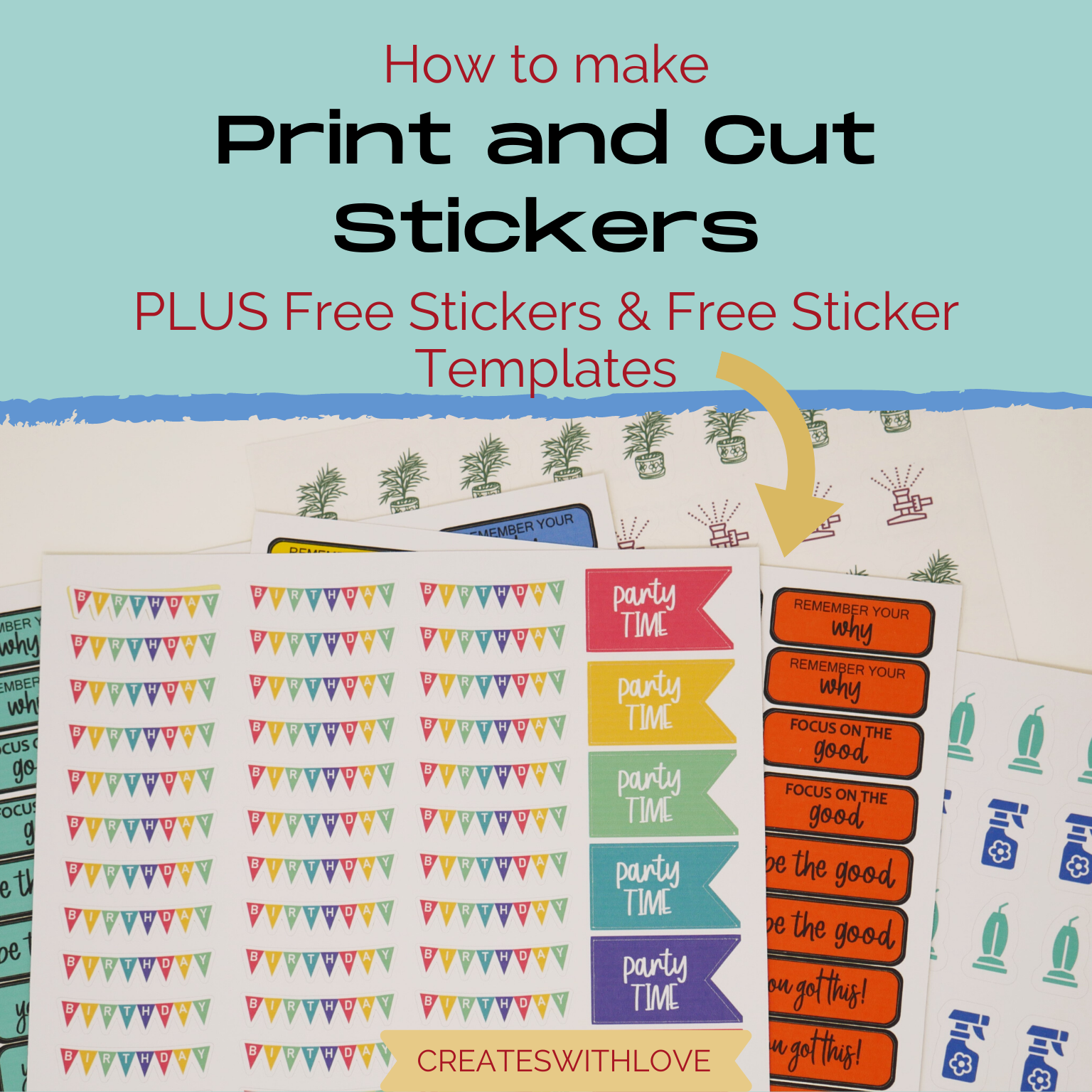 How To Make Print And Cut Stickers 11 FREE Sticker Templates U0026 Sticker Sheets Creates With Love