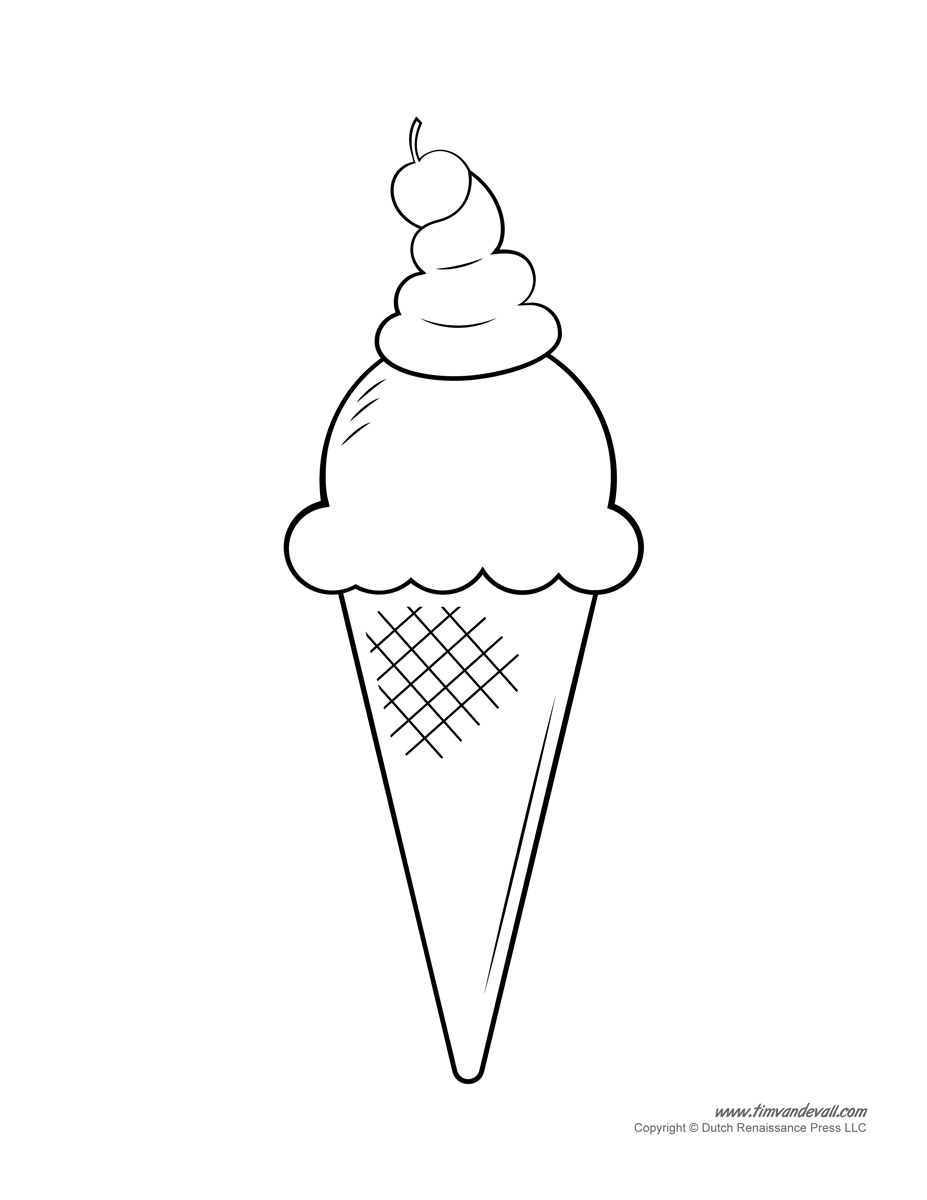 Ice Cream Templates And Coloring Pages For An Ice Cream Party Ice Cream Templates And Coloring Pages For An Ice Cream Party