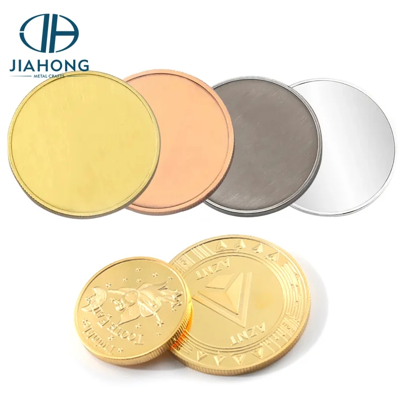 In Stock Engravable Coin Blanks 1 5 Inches Custom Coins Metal Gold Silver Copper Metal Plated Brass Blank Coins For Engraving