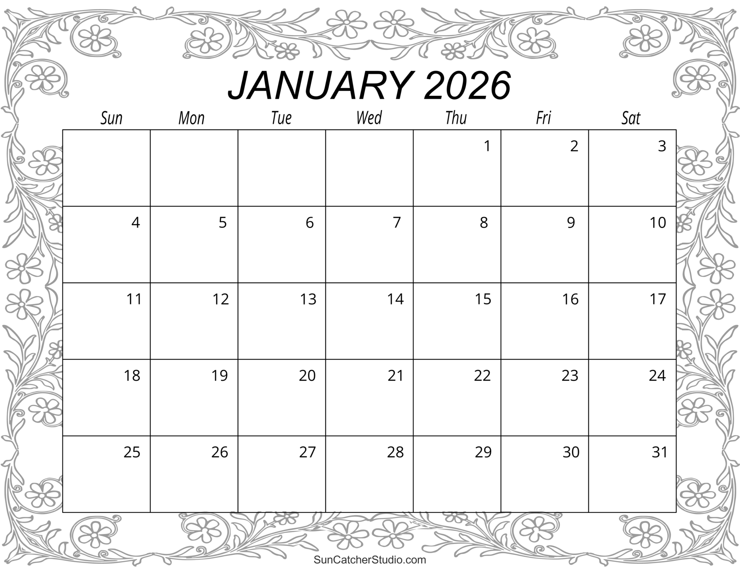 January 2026 Calendar Free Printable Free Printables Monograms Design Tools Patterns U0026 DIY Projects January 2026 Calendar Free Printable Free Printables Monograms Design Tools Patterns U0026 DIY Projects