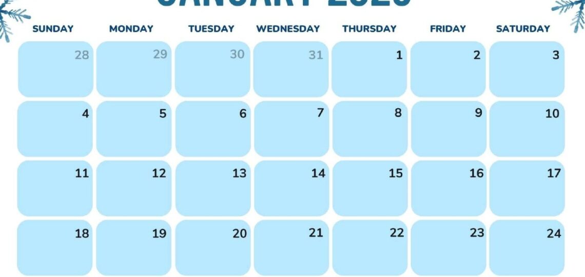 January 2026 Calendars Free PDF Printables