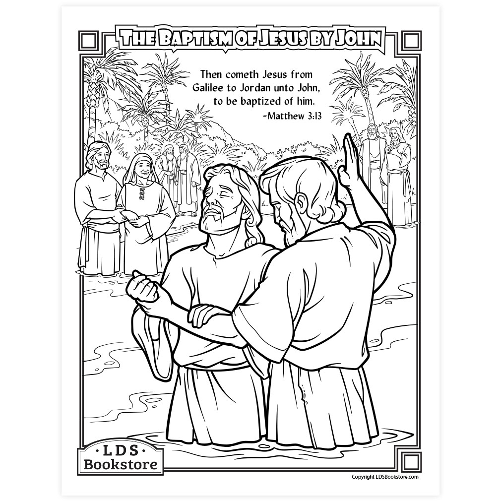 Jesus Christ Is Baptized Coloring Page Printable Jesus Christ Is Baptized Coloring Page Printable