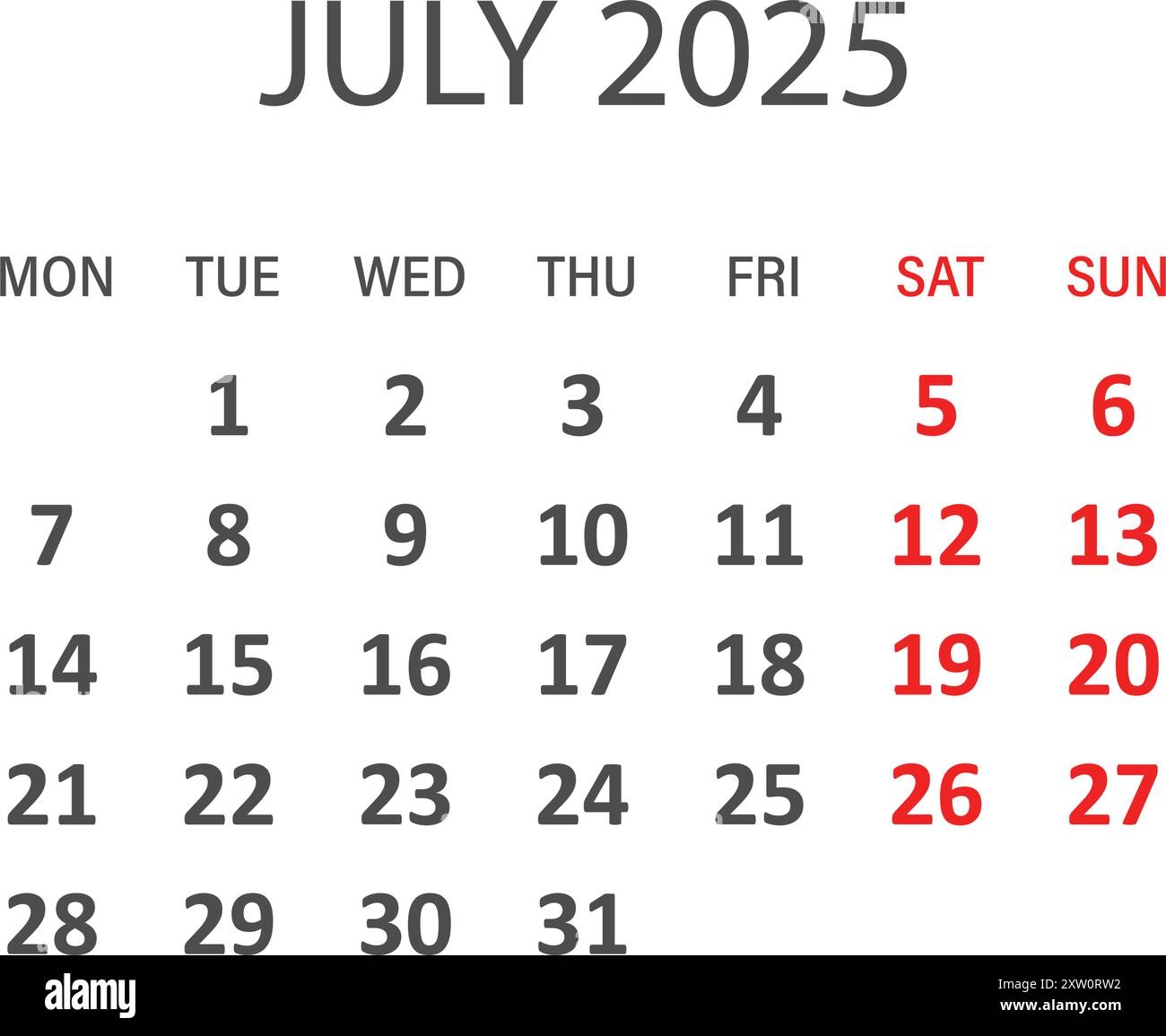 Almanac Calendar July 2025