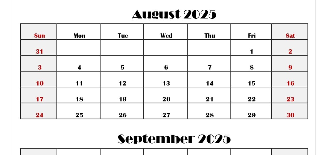 July To September 2025 Calendar Printable PDF Three Months Calendar