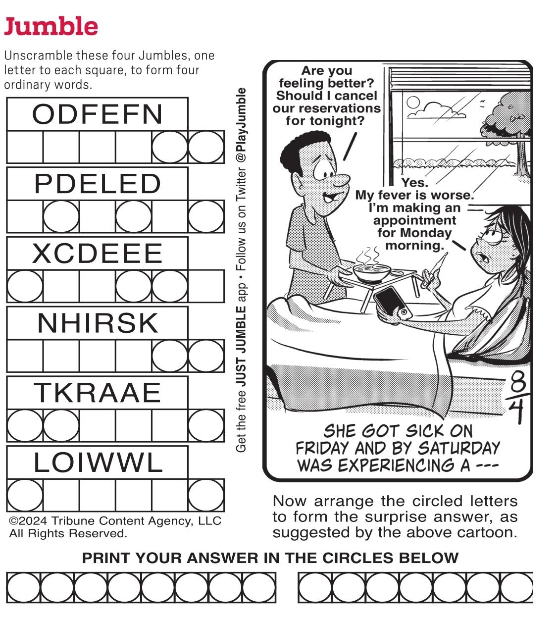 Free Printable Jumble Puzzles