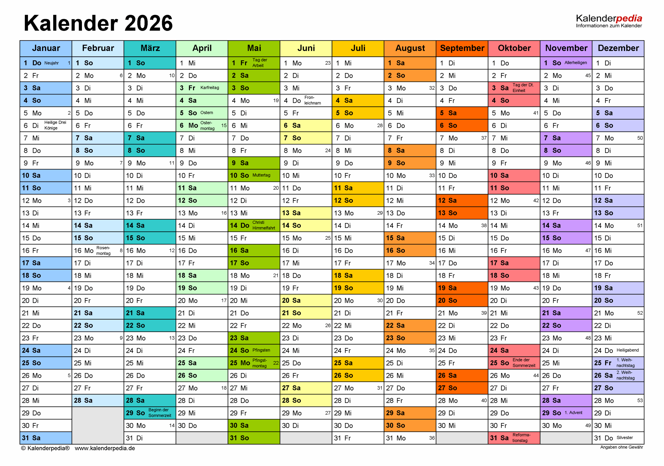 April 2026 Calendar Pedia