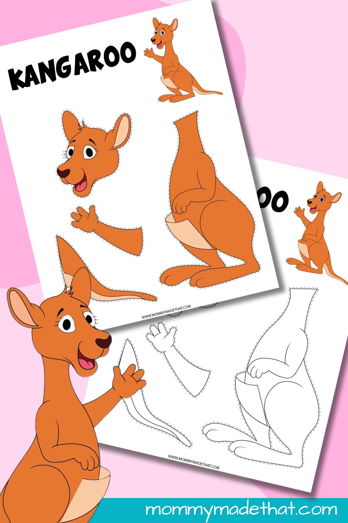 Kangaroo Craft Template Free Cut U0026 Paste Printable  Kangaroo Craft Template Free Cut U0026 Paste Printable