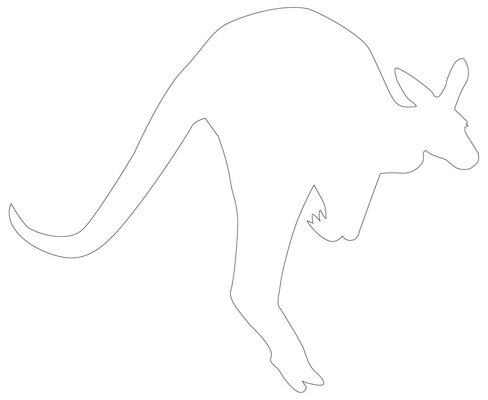 Kangaroo Template Printable Kangaroo Outline Kangaroo Template Printable Kangaroo Outline