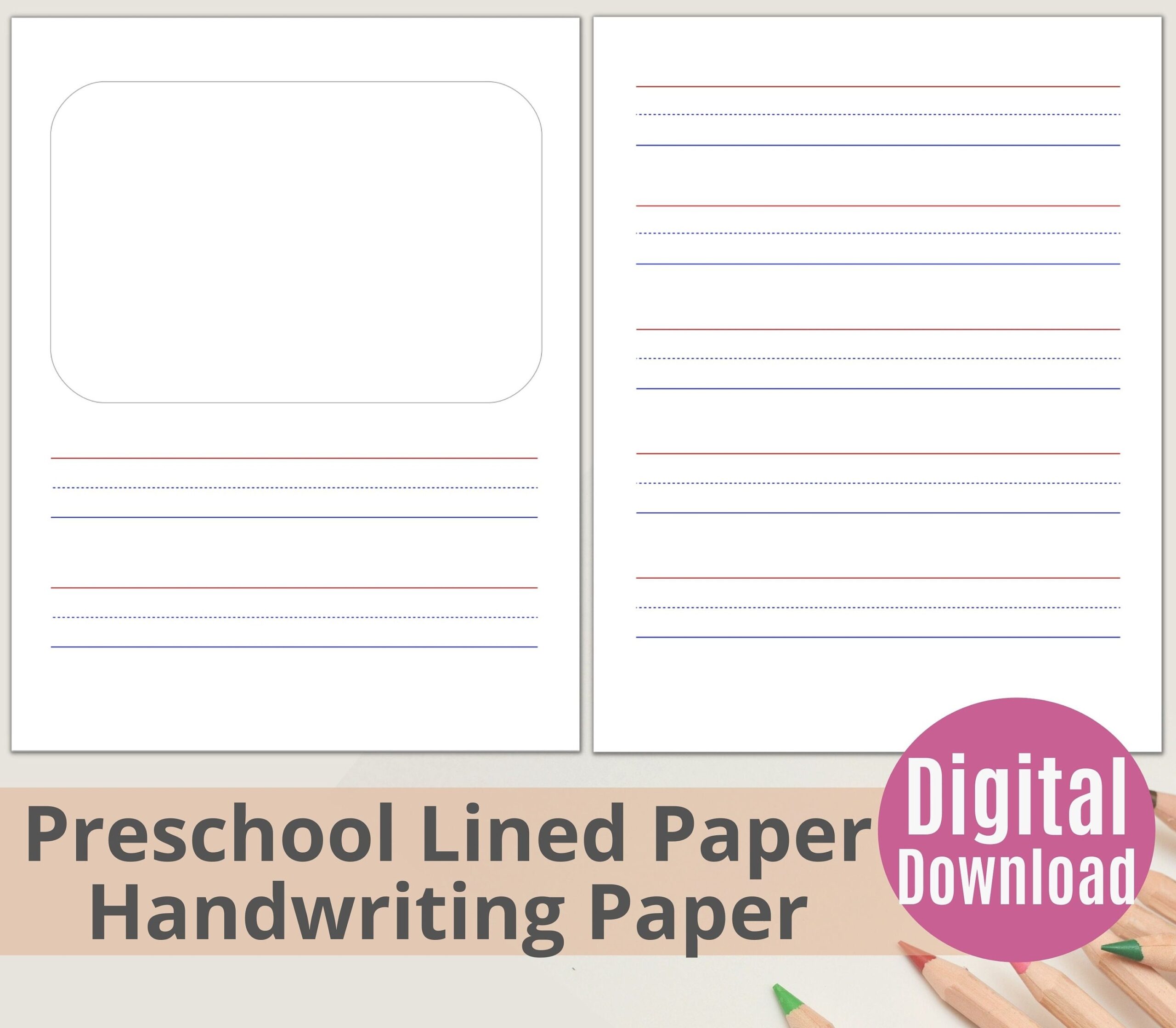 Free Printable Kindergarten Writing Paper Template Free Printable Kindergarten Writing Paper Template