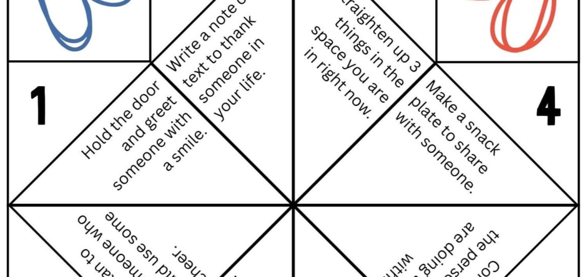 Kindness Fortune Tellers Free Printables For Kids Doing Good Together