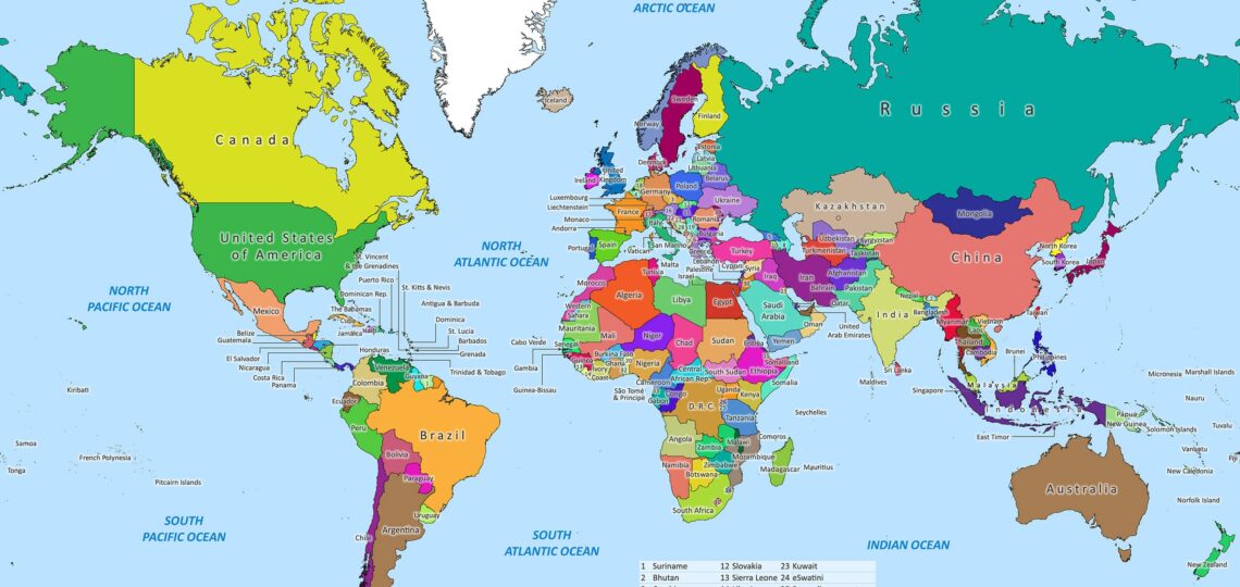 Labeled World Map Labeled Maps