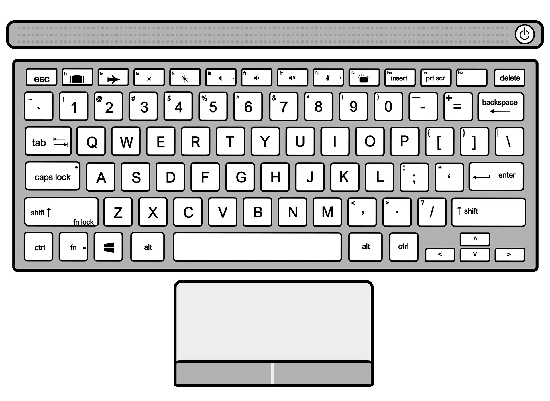 Free Printable Blank Keyboard Template