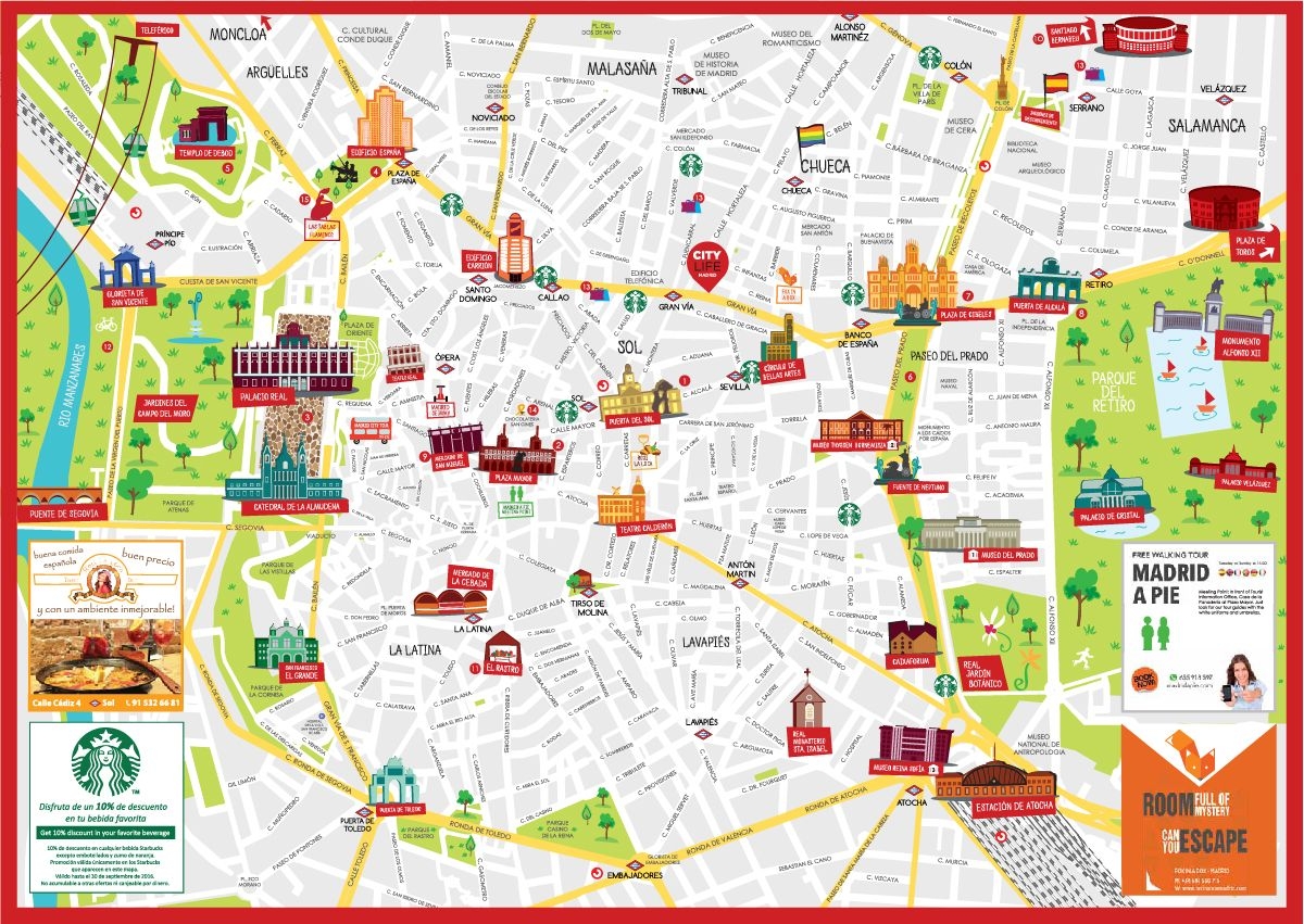 Large Detailed Tourist Map Of Madrid City Madrid City Large Worksheets Library