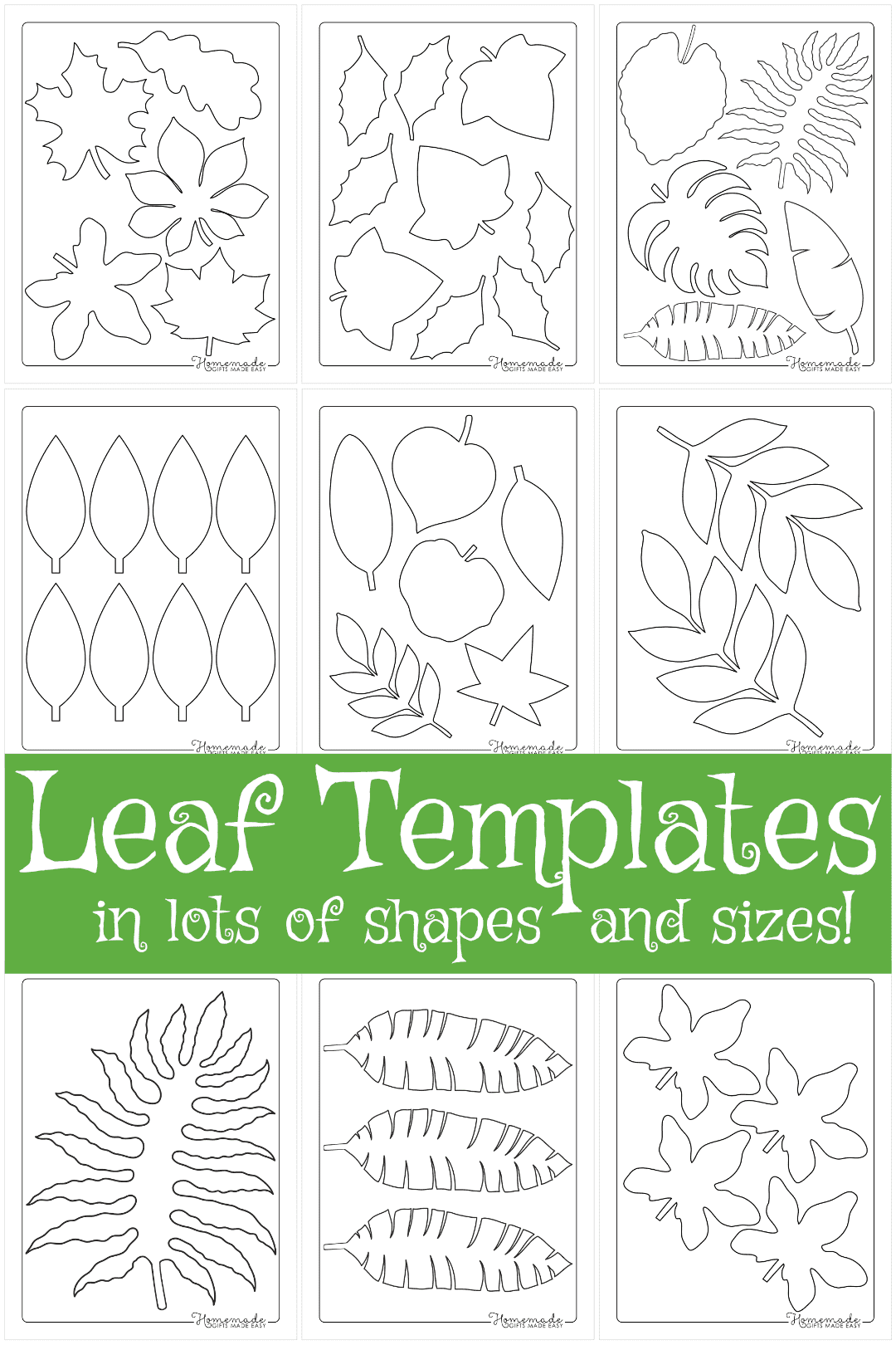 Leaf Template Free Printable Leaf Outlines For Kids