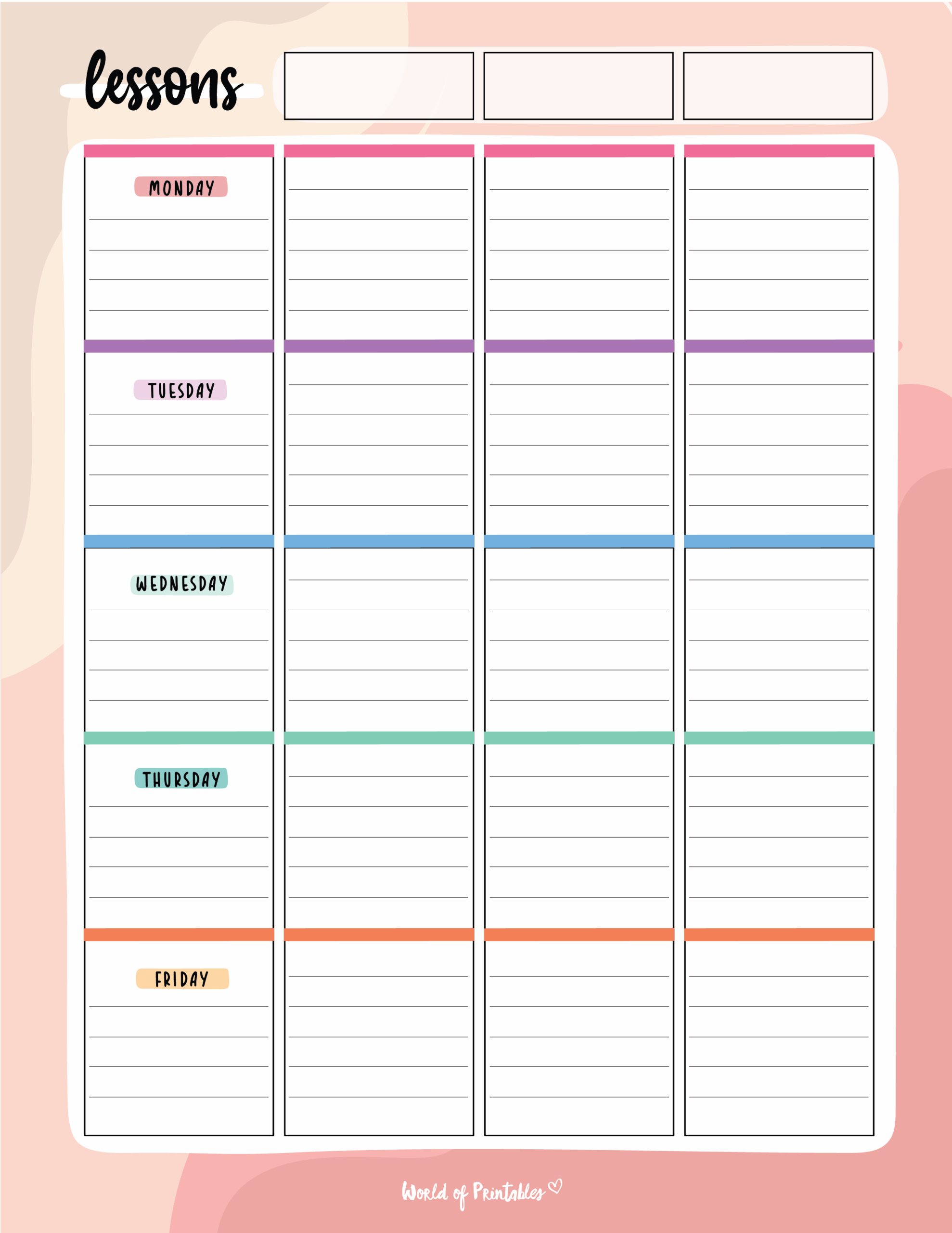 Lesson Plan Templates World Of Printables Lesson Plan Templates World Of Printables