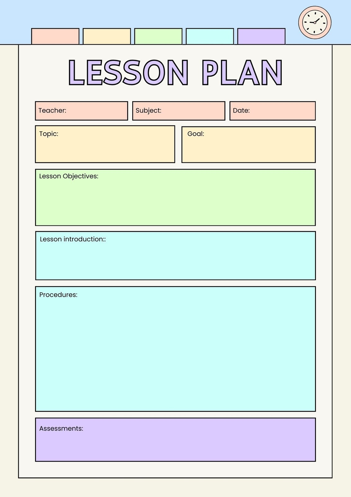 Lesson Plan Templates You Can Customize For Free Canva Lesson Plan Templates You Can Customize For Free Canva