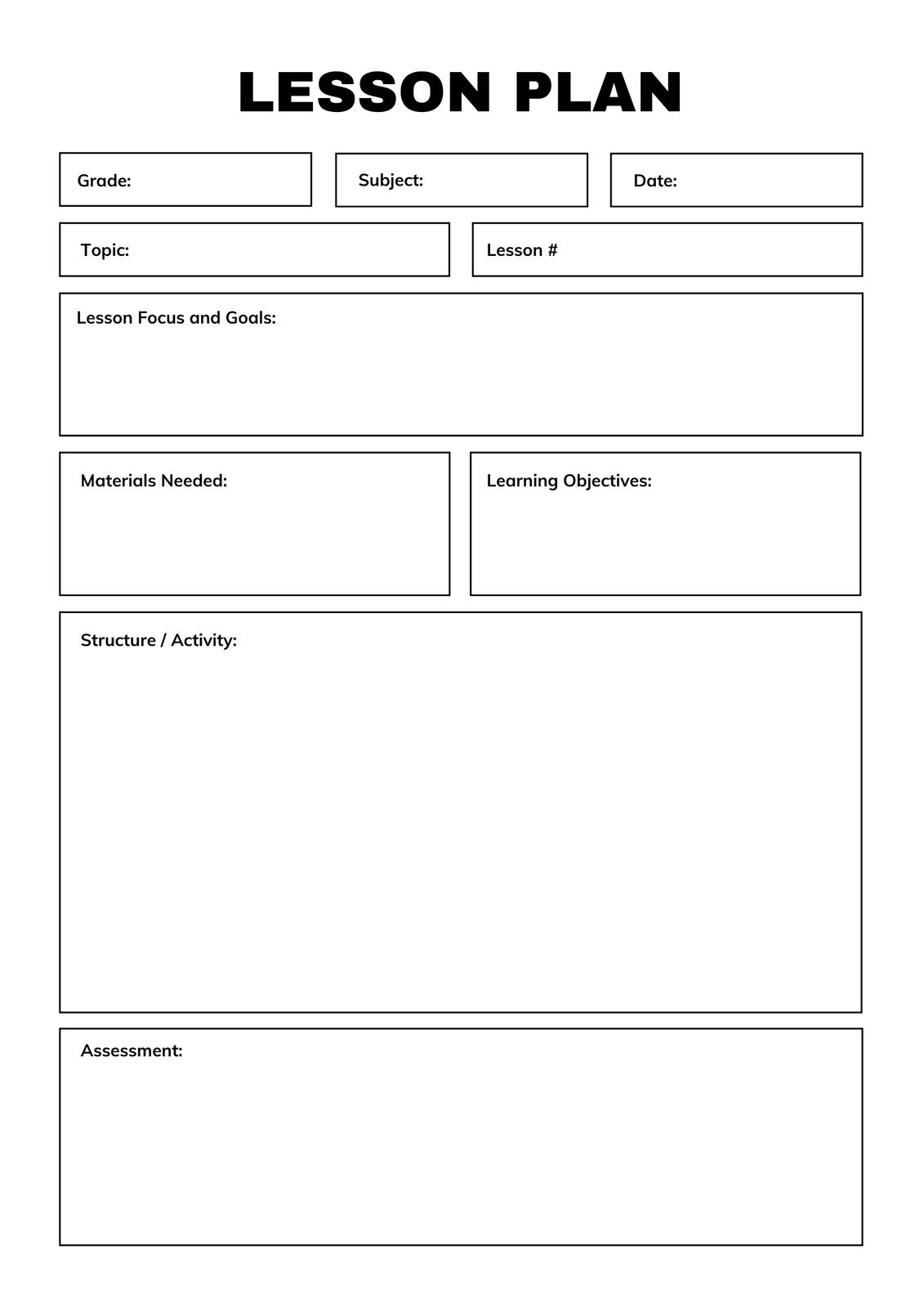 Lesson Plan Templates You Can Customize For Free Canva Worksheets Library