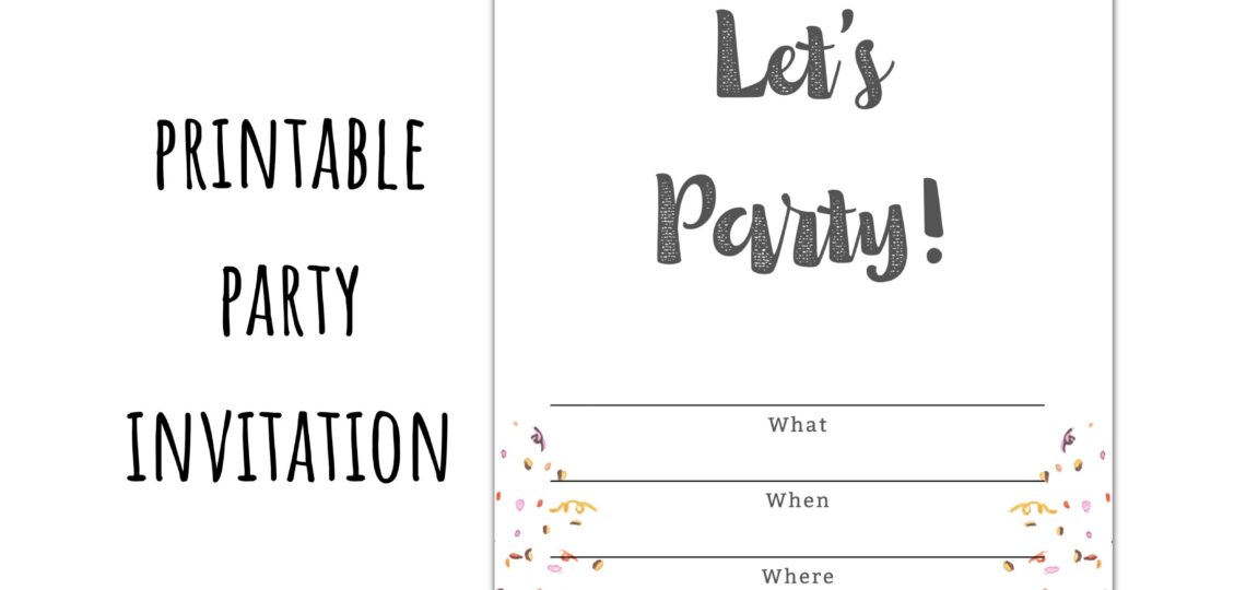 Let s Party Fill In The Blank Party Invitation Instant Download PDF 5x7