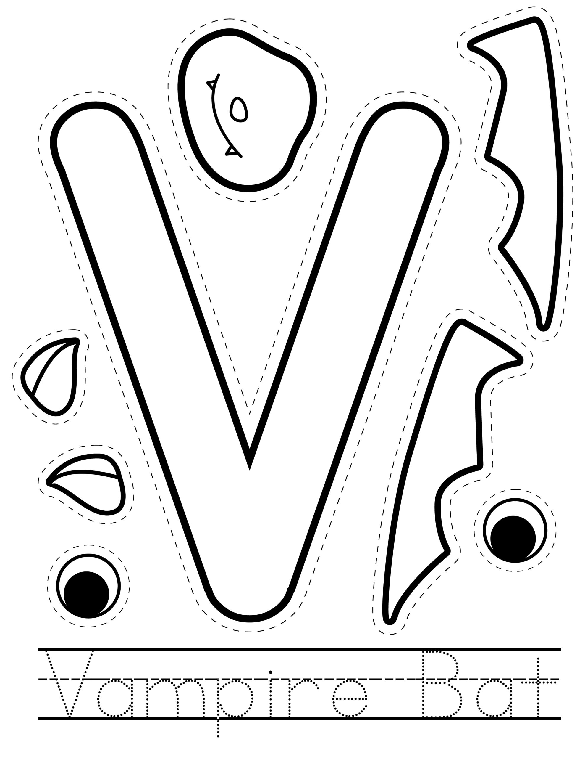 Free Printable Letter V Template