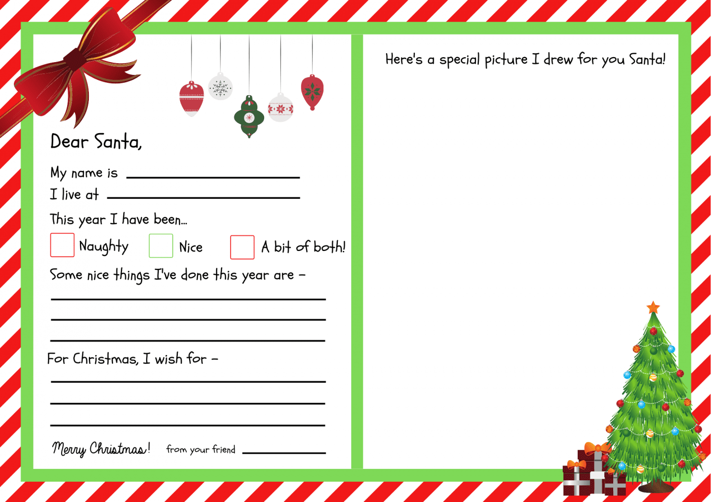 Letters To Santa Templates Free Printables Super Busy Mum Northern Irish Blogger