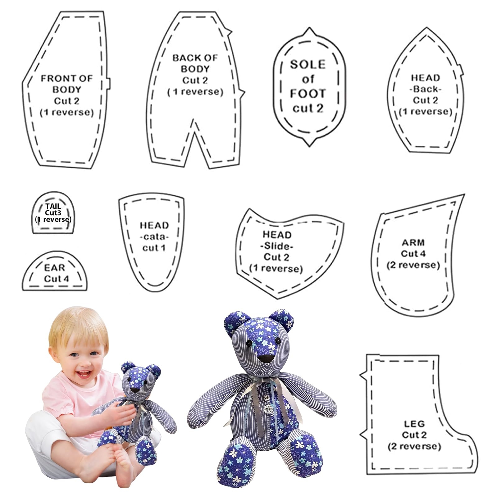 LINXINS Memory Bear Template Pattern 10 Pcs 10 Inch Acrylic Memory Bear Sewing Pattern Ruler Set DIY Teddy Bear Patterns Sewing Decoration For Use In  LINXINS Memory Bear Template Pattern 10 Pcs 10 Inch Acrylic Memory Bear Sewing Pattern Ruler Set DIY Teddy Bear Patterns Sewing Decoration For Use In