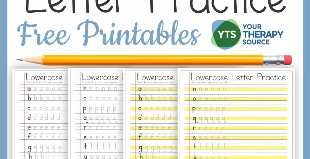 Lower Case Letters Printables FREE Your Therapy Source