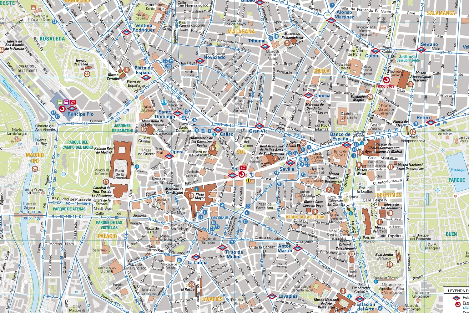 Printable Tourist Map Of Madrid Printable Tourist Map Of Madrid