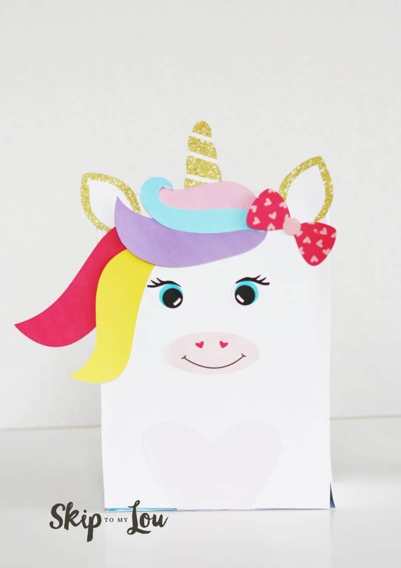 Free Printable Unicorn Valentine Box Template