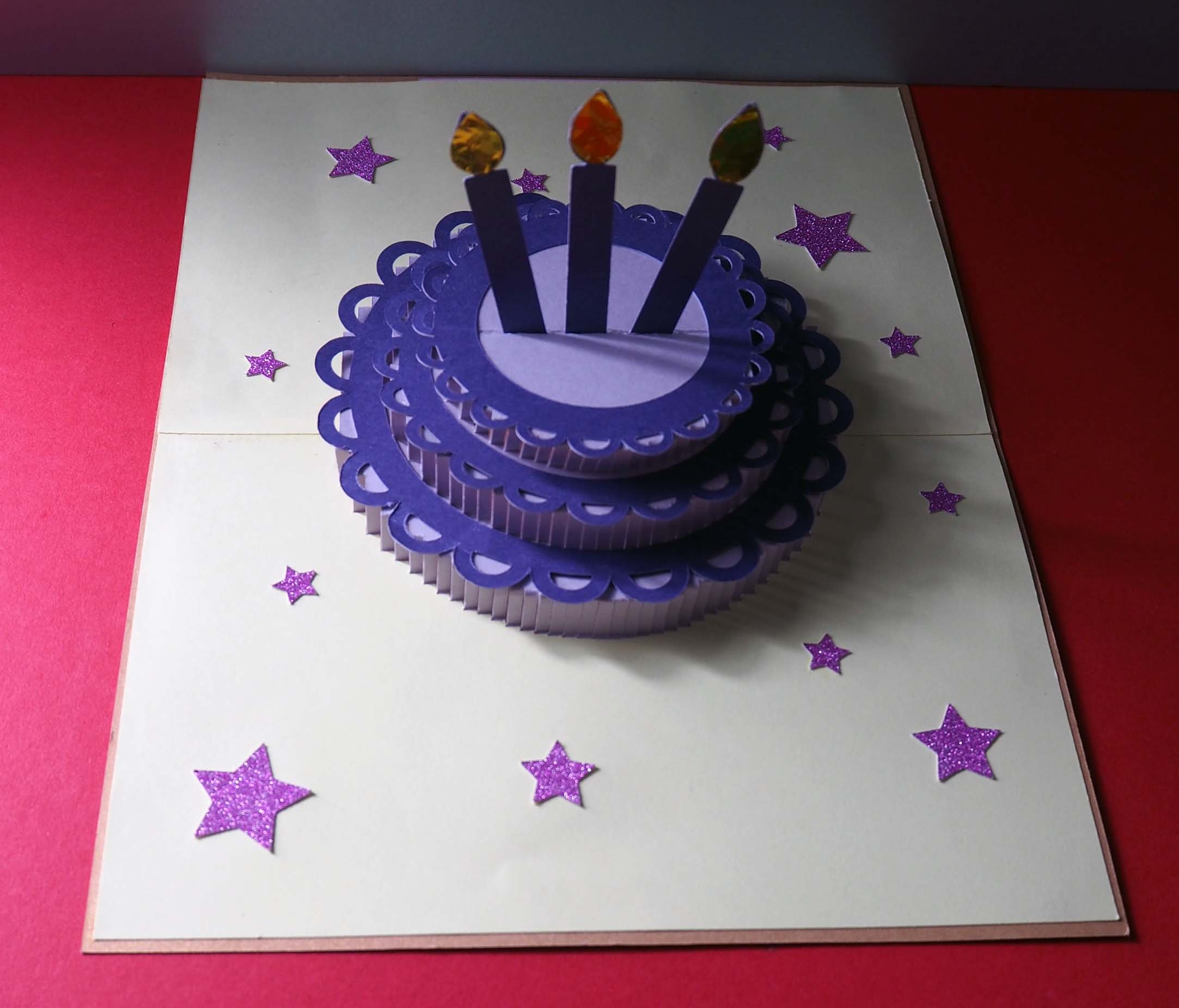 Making A Three tier Pop up Cake Birthday Card On A Cricut CraftAGoGo