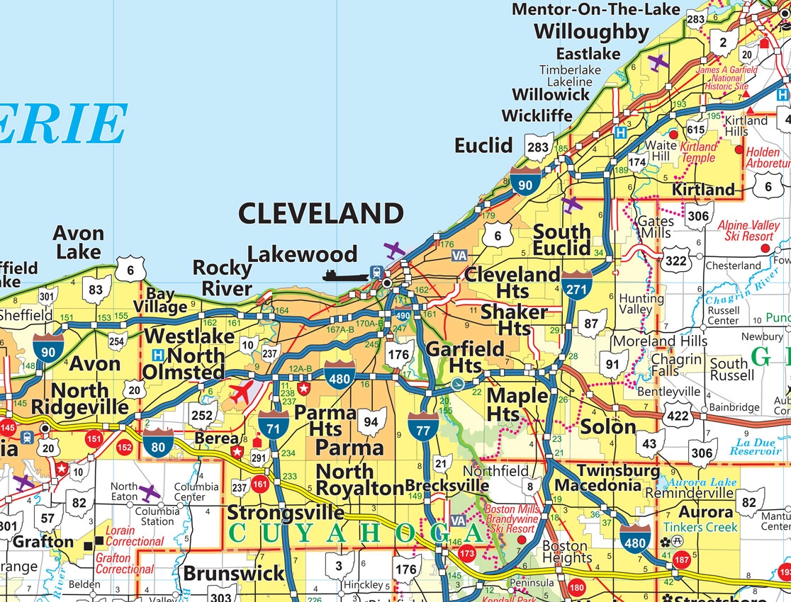 Printable Map Of Ohio