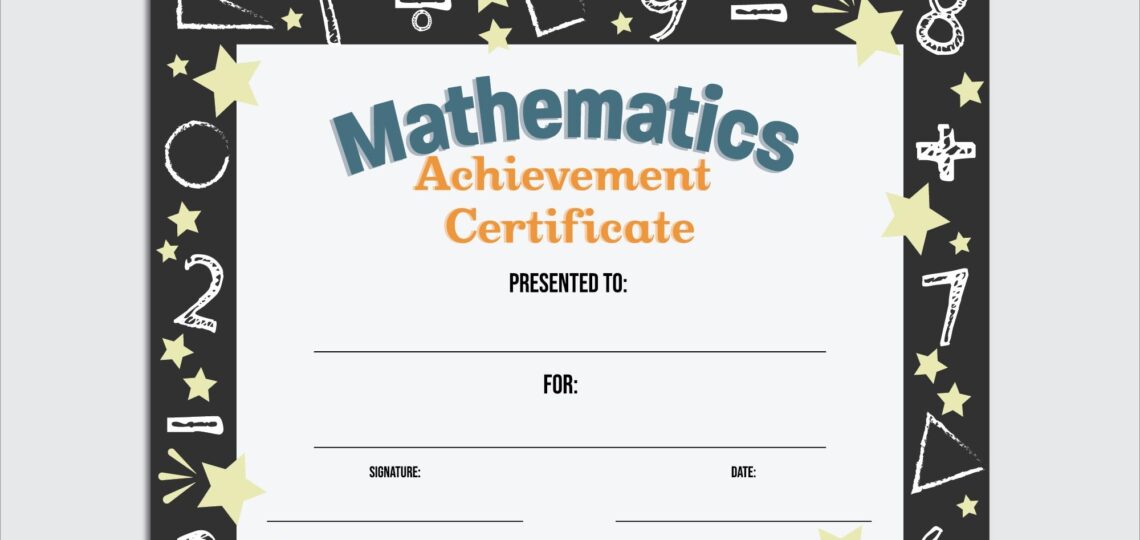 Math Certificate Award Of Recognition Template Editable PDF Digital Download Math Classroom Award End Of The Year Award Etsy UK