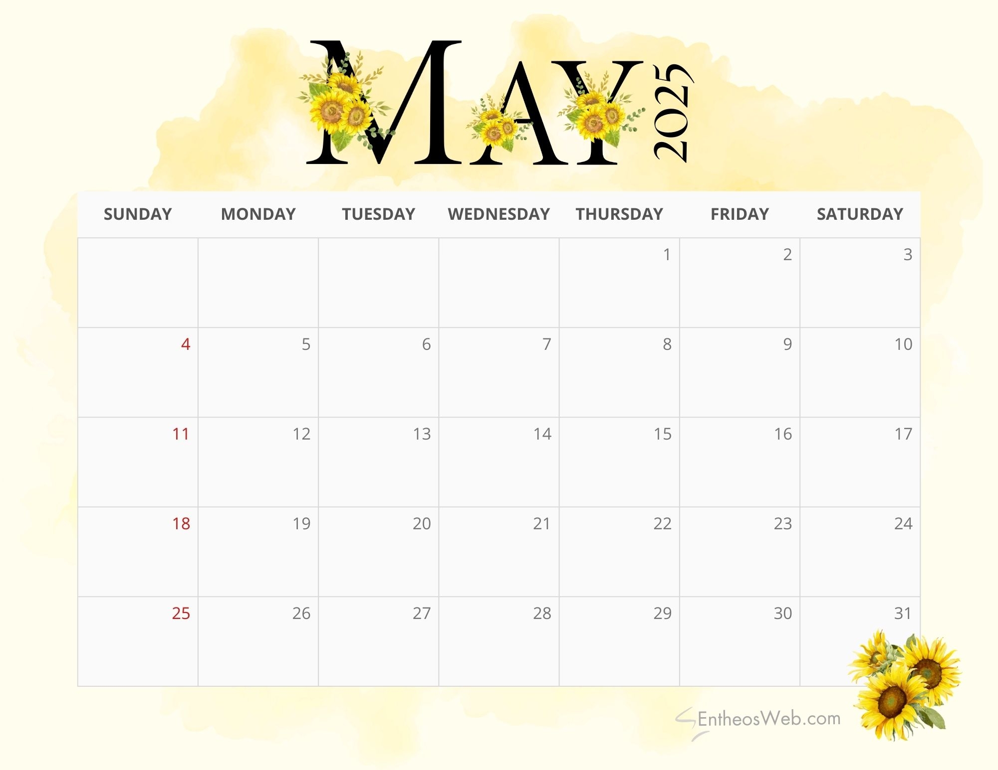 May 2025 Calendar Printables EntheosWeb May 2025 Calendar Printables EntheosWeb