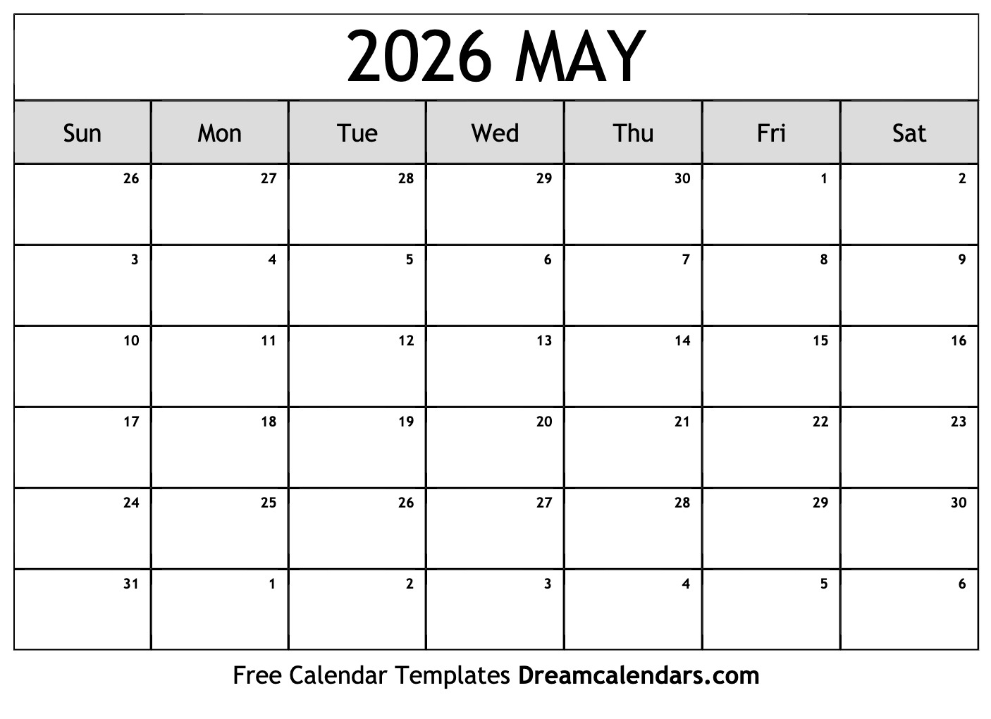 May 2026 Calendar Free Printable With Holidays And Observances May 2026 Calendar Free Printable With Holidays And Observances