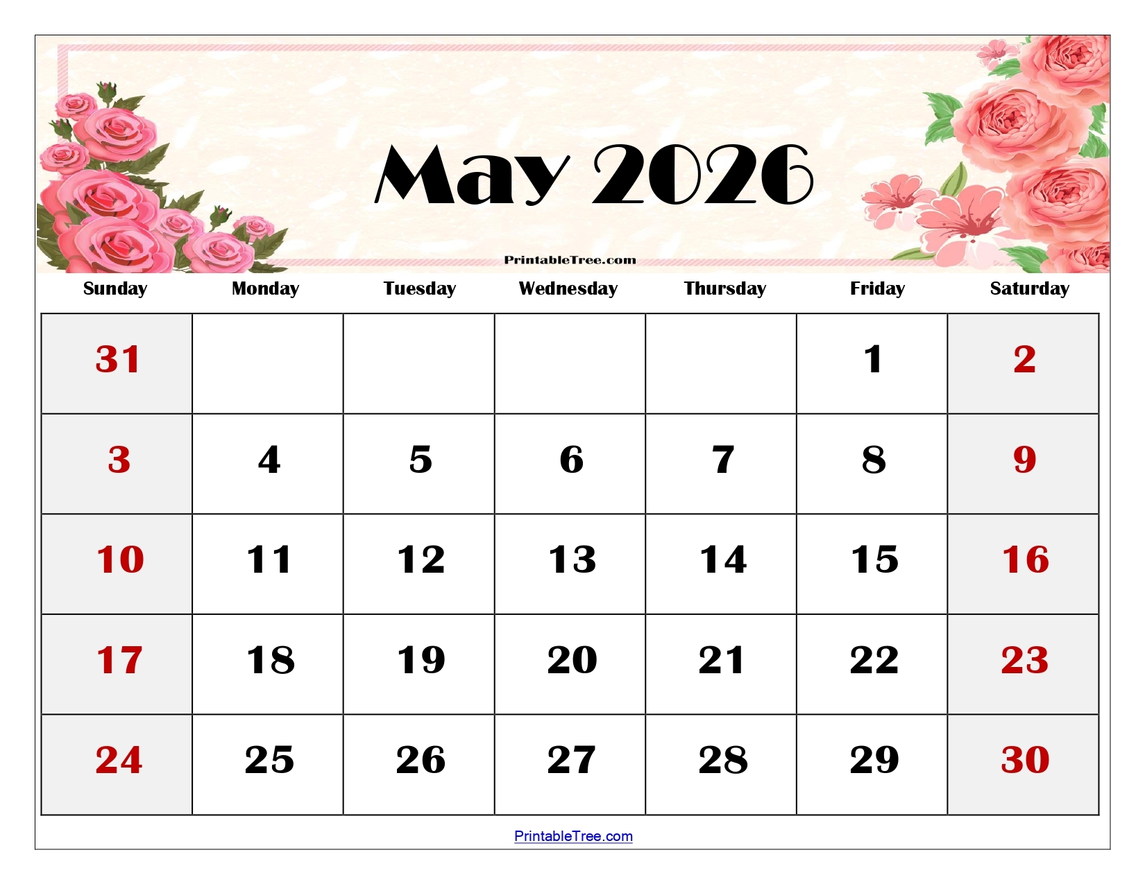 Weekly Calendar May 2026 Weekly Calendar May 2026