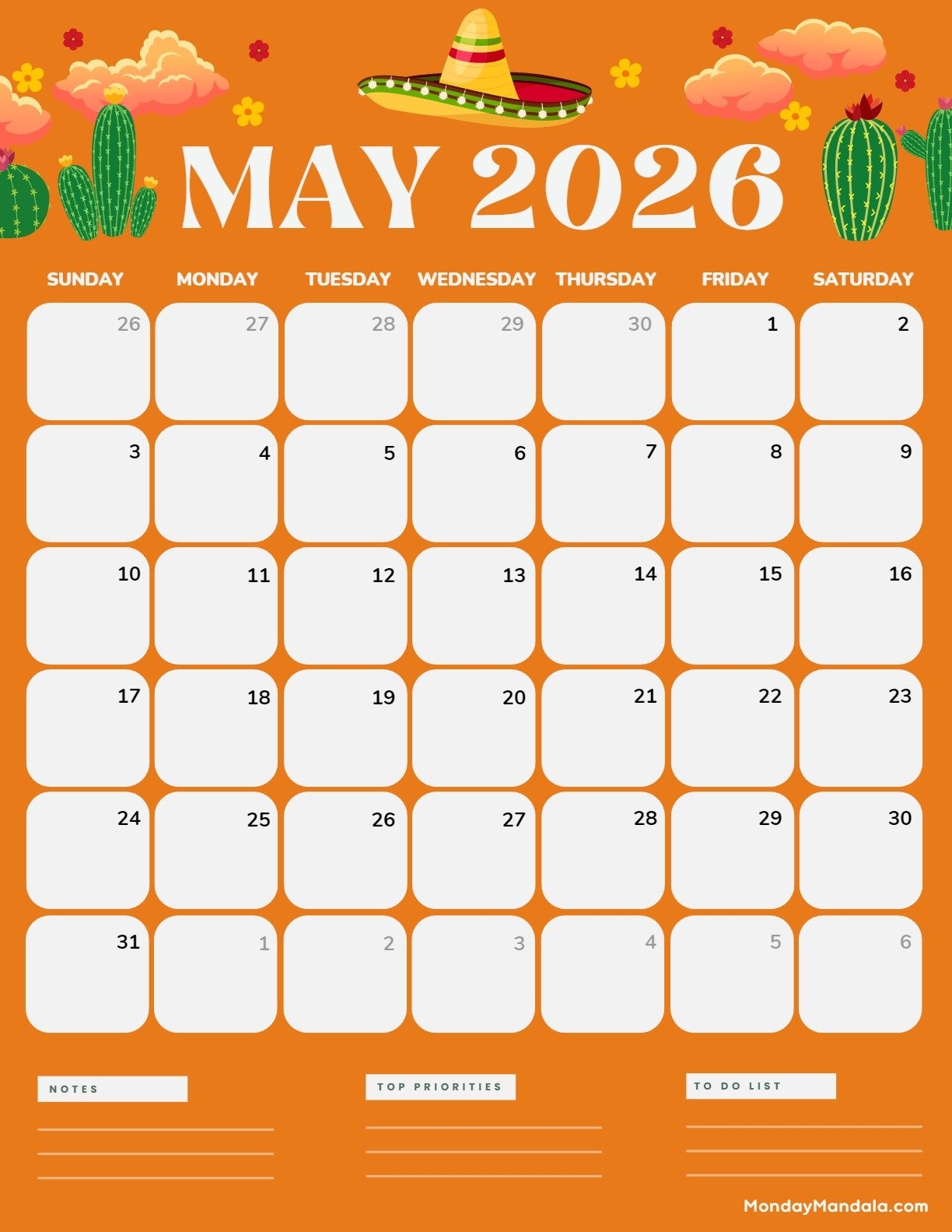 May 2026 Calendars 52 Free PDF Printables 