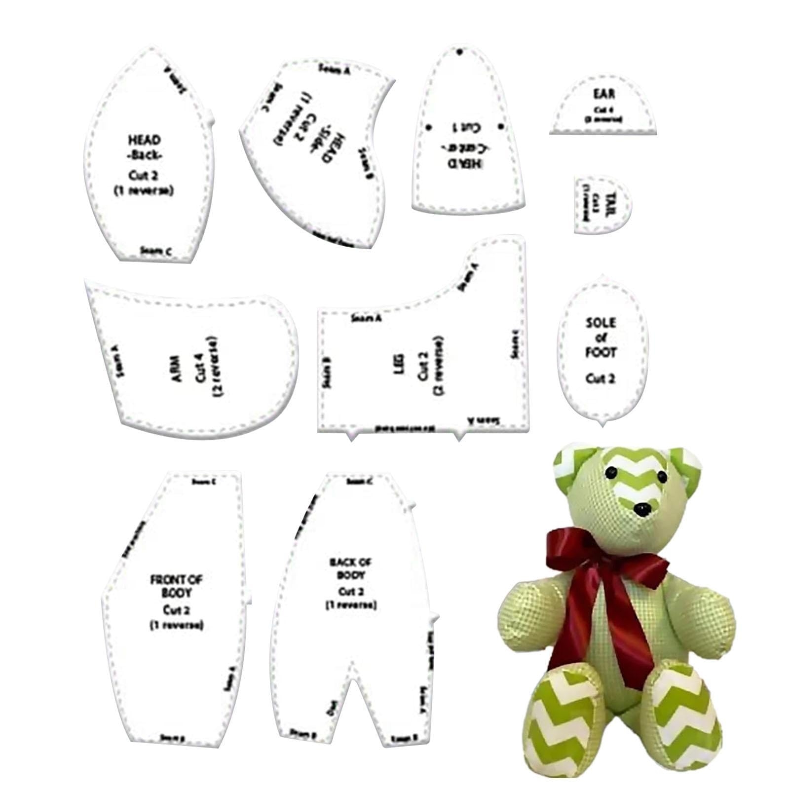 Memory Bear Template Ruler Set DIY Toy Bear Made Template Ruler Bear Doll Sewing Template Material With Instructions For Beginner Amazon co uk  Memory Bear Template Ruler Set DIY Toy Bear Made Template Ruler Bear Doll Sewing Template Material With Instructions For Beginner Amazon co uk