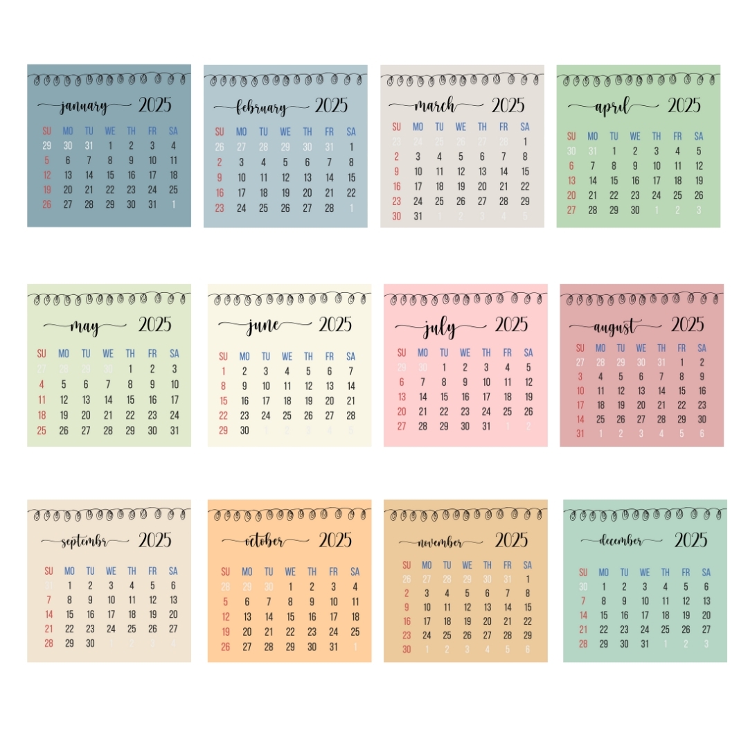 August 2025 Mini Calendar