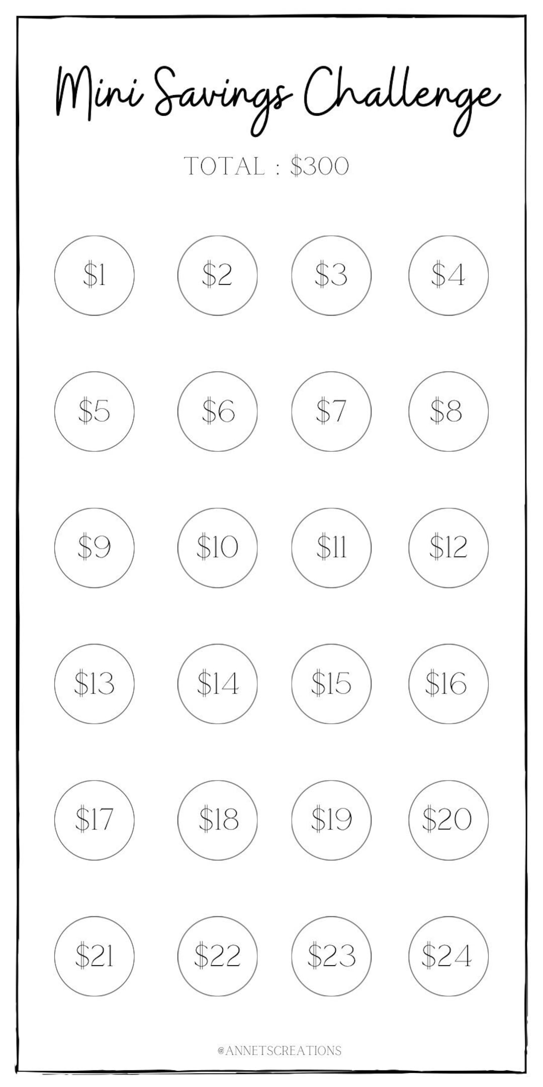 Mini Savings Challenge Save 300 Challenge Digital Download Cash Stuffing Etsy Mini Savings Challenge Save 300 Challenge Digital Download Cash Stuffing Etsy