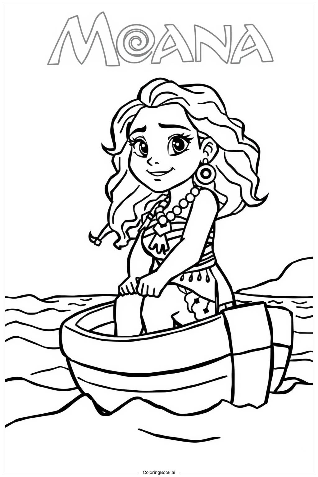 Moana Sailing On The Ocean Coloring Page Free PDFu0026PNG Printable  Moana Sailing On The Ocean Coloring Page Free PDFu0026PNG Printable
